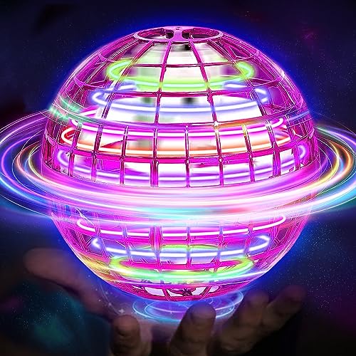 Fliegender Ball, Hover Flying Ball Fliegensphere Magic Schwebender Afara Fly Orb Flugball, Hoverball Spinner Mini Drohne Dekompressionsflugzeug für Kinder, Geschenke Für Jungen Mädchen Indoor Outdoor von PEKOIU