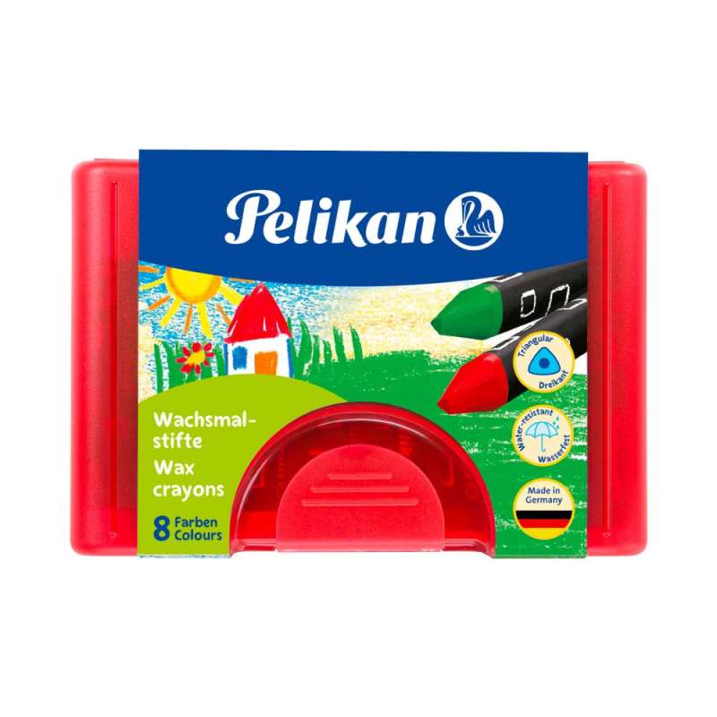 PELIKAN Wachsmalstifte 8er Set - dreieckig wasserfest PELIKAN Wachsmalstifte 8er Set - dreieckig wasserfest von PELIKAN