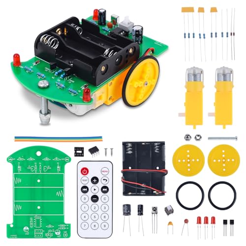 Praxis Löten Lernen Ferngesteuertes Auto Kit, Anfänger DIY Smart Robot Car Bausatz Elektronische Schulprojekte für Studenten und Heimwerker Lernen Sie zu löten von PEMENOL