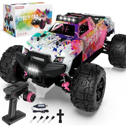 Ferngesteuertes Auto Pink, 2,4 GHz 1:18 RC Car, 4WD 36+ km/h Auto Ferngesteuert, All Terrain Remote Control Car für Erwachsene Kinder, Ferngesteuertes Auto ab 6 8 10 Jahre von PENGBU RC