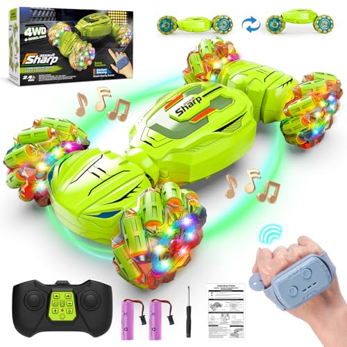 Ferngesteuertes Auto ab 8 10 12 Jahre Kinder, 1:14 4WD RC Drift Car 360° Drehung, Handgesteuertes Auto Ferngesteuert mit Lichter, Musik, Handsteuerung, Turbo Twist Car Geschenk 3 4 6 8 10 Jahre von PENGBU RC