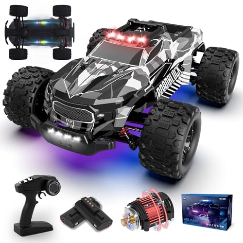 Ferngesteuertes Auto, 1/14 RC Auto mit 7 Farben Lichtern, 40KM/H Monstertruck Rc Truck, 2.4GHz Rc Auto Offroad mit Zwei Batterien, 4WD Wasserdichter RTR All Terrain, Rc Buggy für Kinder Erwachsene Ferngesteuertes Auto, 1/14 RC Auto mit 7 Farben Lichtern, 40KM/H Monstertruck Rc Truck, 2.4GHz Rc Auto Offroad mit Zwei Batterien, 4WD Wasserdichter RTR All Terrain, Rc Buggy für Kinder Erwachsene von PENGBU RC