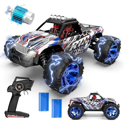 Ferngesteuertes Auto 1/14, 35+KM/H RC Auto mit Lichtern, Monstertruck Ferngesteuert mit 2 Akku 30 Minuten, 2.4GHz RC Auto Offroad Wasserdichter RTR All Terrain, RC Truck Geschenk für Kinder Erwachsene Ferngesteuertes Auto 1/14, 35+KM/H RC Auto mit Lichtern, Monstertruck Ferngesteuert mit 2 Akku 30 Minuten, 2.4GHz RC Auto Offroad Wasserdichter RTR All Terrain, RC Truck Geschenk für Kinder Erwachsene von PENGBU RC