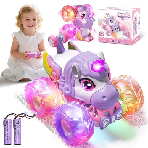 Ferngesteuertes Auto Mädchen ab 3 4 5 6 Jahre, 1/20 Einhorn Monstertruck Ferngesteuert mit Musik und Licht, 2.4GHz Monster Truck mit 360°Drehung, Einhorn Geschenke für Mädchen ab 3 4 5 6 8 10 Jahre Ferngesteuertes Auto Mädchen ab 3 4 5 6 Jahre, 1/20 Einhorn Monstertruck Ferngesteuert mit Musik und Licht, 2.4GHz Monster Truck mit 360°Drehung, Einhorn Geschenke für Mädchen ab 3 4 5 6 8 10 Jahre von PENGBU RC