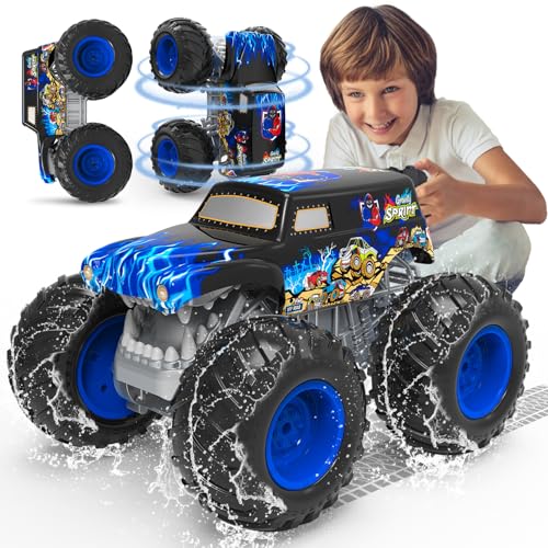 Monstertruck, Ferngesteuerter Monstertruck Ferngesteuert mit Licht, 360°Drehung Monster Truck, Aufrechtes Gehen, Gehen auf dem Kopf, 1:16 2,4GHz Amphibienfahrzeug Ferngesteuertes Auto ab 4 6 8 Jahre Monstertruck, Ferngesteuerter Monstertruck Ferngesteuert mit Licht, 360°Drehung Monster Truck, Aufrechtes Gehen, Gehen auf dem Kopf, 1:16 2,4GHz Amphibienfahrzeug Ferngesteuertes Auto ab 4 6 8 Jahre von PENGBU RC