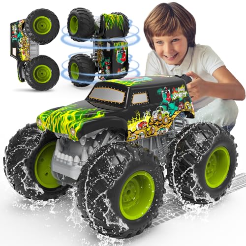 Monstertruck Ferngesteuert, Ferngesteuertes Auto ab 4 6 8 Jahre mit Licht, 360°Drehung Monstertruck, Aufrechtes Gehen, Gehen auf dem Kopf, 1:16 2,4GHz Amphibienfahrzeug Monster Truck Ferngesteuert Monstertruck Ferngesteuert, Ferngesteuertes Auto ab 4 6 8 Jahre mit Licht, 360°Drehung Monstertruck, Aufrechtes Gehen, Gehen auf dem Kopf, 1:16 2,4GHz Amphibienfahrzeug Monster Truck Ferngesteuert von PENGBU RC