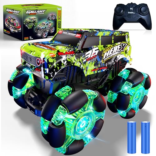 PENGBU RC Ferngesteuertes Auto ab 3 4 6 Jahre, 2.4GHz Monstertruck Ferngesteuert mit Licht Reifen und Musik, 1/20 Ferngesteuerter Monstertruck mit 360°Drehung und 2 Akku, Jungs 3 4 5 6 7 8 Jahre PENGBU RC Ferngesteuertes Auto ab 3 4 6 Jahre, 2.4GHz Monstertruck Ferngesteuert mit Licht Reifen und Musik, 1/20 Ferngesteuerter Monstertruck mit 360°Drehung und 2 Akku, Jungs 3 4 5 6 7 8 Jahre von PENGBU RC