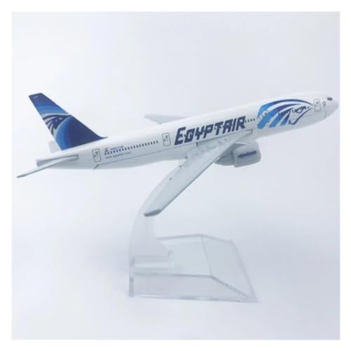 PENGJ Ferngesteuertes Flugzeug 16 cm 1:400 Modell Druckguss Legierung Flugzeug Air Egyptian Airways Boeing 777 Airline Modell Sammlung Dekoration von PENGJ