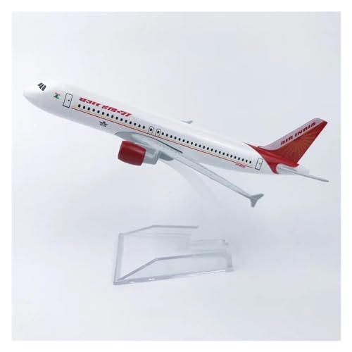 PENGJ Ferngesteuertes Flugzeug 16CM 1:400 Modelldruckguss-Legierung Flugzeug Air INDIA A320 Airways Airline Model - Display von PENGJ