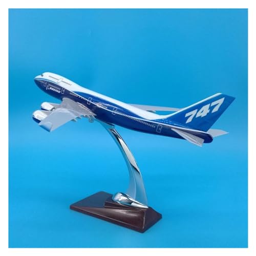 PENGJ Ferngesteuertes Flugzeug 32CM B747 Prototyp Blue Color Airlines Atemwegsflugzeugmodell Spielzeug Flugzeug Druckguss-Kunststofflegierungsflugzeug von PENGJ