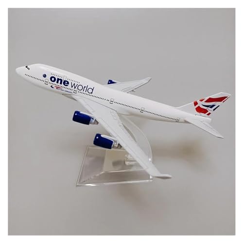 PENGJ Ferngesteuertes Flugzeug Für Air British Airways Boeing 747 B747-400 Airlines Flugzeugmodell Maßstab 1:400 Druckguss-Flugzeug Flugzeug Aus Legiertem Metall 16 cm von PENGJ