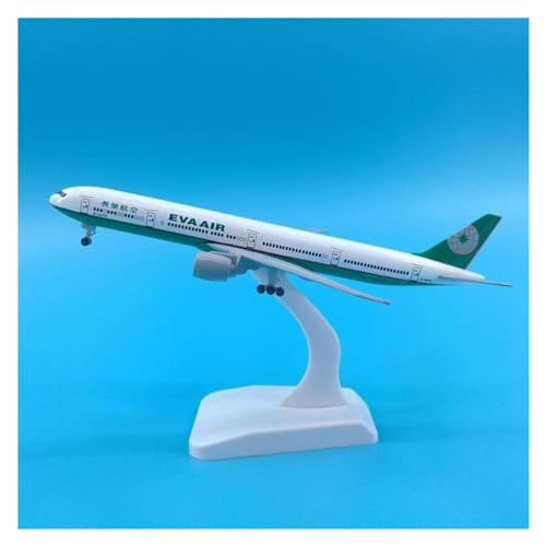 PENGJ Ferngesteuertes Flugzeug Für Eva Air B777 Flugzeug Modell Mit Basis Fahrwerk Legierung Flugzeug Flugzeug Display Modell Sammlung 20CM Maßstab 1:400 von PENGJ