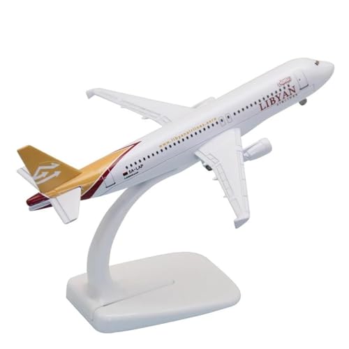 PENGJ Ferngesteuertes Flugzeug Für Libyan Airliner A320 Flugzeug Airlines Flugzeug Modell Spielzeug Luftfahrt Flugzeug Sammlung 16 cm Druckguss Legierung Maßstab 1/400 von PENGJ