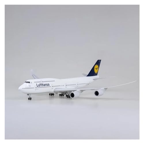 PENGJ Ferngesteuertes Flugzeug Für Lufthansa Airline B747-8 B747 747 Zivilflugzeug Modell LED-Licht Fahrwerk Flugzeug Sammlerstück 47CM 1/160 Flugzeug(without light) von PENGJ