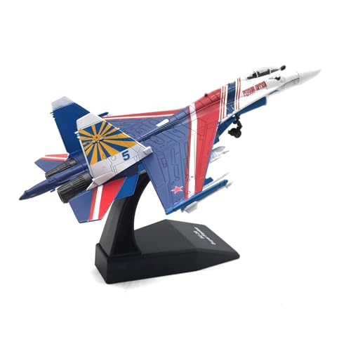 PENGJ Ferngesteuertes Flugzeug Für Ns-Modell SU-35 Russian Warriors Performance Team Alloy Fighter-Modell Fertiges Sammlerspielzeug Aus Druckguss Im Maßstab 1/100 von PENGJ