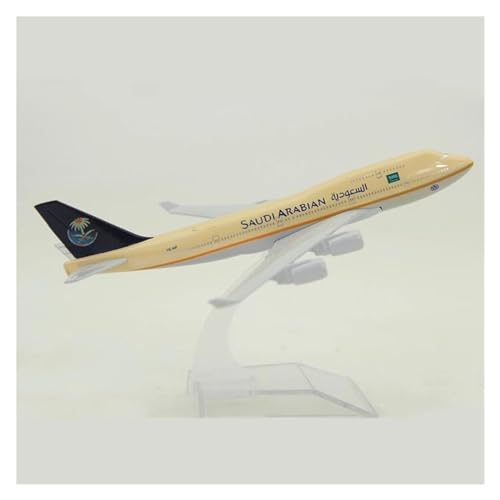 PENGJ Ferngesteuertes Flugzeug Für Saudi Arabian Airlines Boeing B747 Flugzeug Modell Spielzeug Metall Diecast Flugzeug Sammeln Display 16CM Flugzeuge von PENGJ