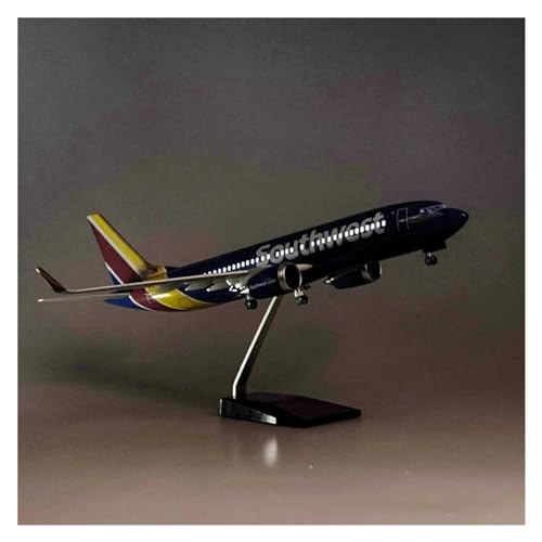 PENGJ Ferngesteuertes Flugzeug Für Southwest Airline 737-700 B737-700 Flugzeug Licht Und Rad Druckguss Kunststoff Harz Flugzeug Modell Spielzeug 47 cm Maßstab 1/85(with light) von PENGJ