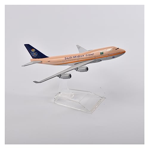 PENGJ Ferngesteuertes Flugzeug Geschenk Im Maßstab 1:400, 16 cm, Saudi Arabian Airlines Boeing 747, Flugzeugmodell, Modellflugzeug, Modellflugzeug Aus Metalldruckguss von PENGJ