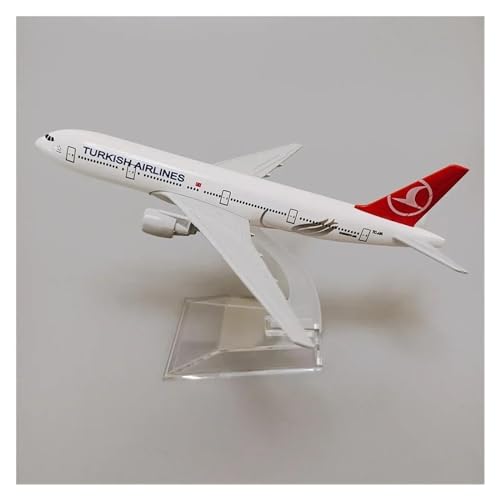 PENGJ Ferngesteuertes Flugzeug Legierung Metall Air Turkish Airlines B777 Flugzeug Modell Türkische Boeing 777 Airways Druckguss Flugzeug Modell Flugzeug 16 cm von PENGJ