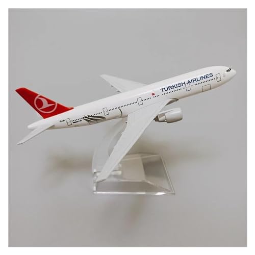 PENGJ Ferngesteuertes Flugzeug Legierung Metall Air Turkish Airlines B777 Flugzeug Modell Türkische Boeing 777 Airways Druckguss Flugzeug Modell von PENGJ