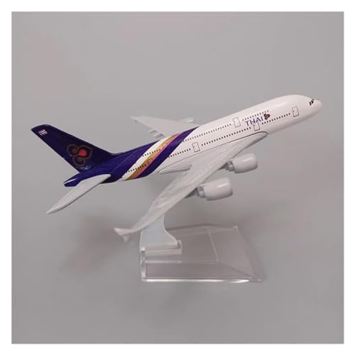 PENGJ Ferngesteuertes Flugzeug Legierungsmetall Air Thai A380 Airlines Flugzeugmodell Thailand Airbus 380 Airways Druckguss-Flugzeugmodell von PENGJ