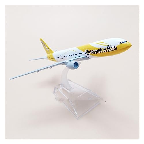 PENGJ Ferngesteuertes Flugzeug Luft Für Singapore Flyscoot Airlines B777 Flugzeug Modell Für Singapur Boeing 777 Airways Flugzeug Modell Flugzeug Kinder Geschenk 16cm von PENGJ