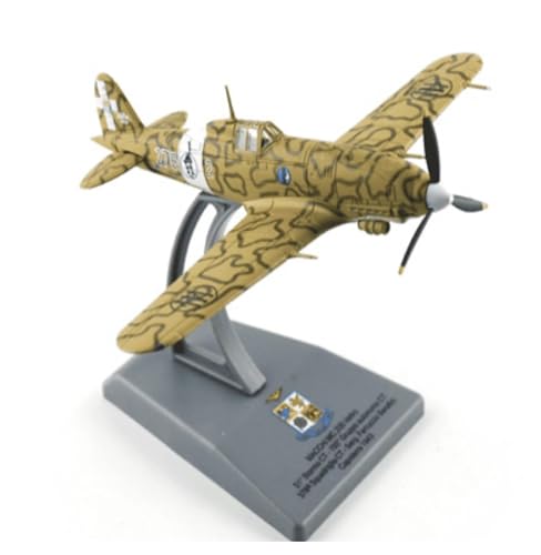 PENGJ Ferngesteuertes Flugzeug Simulation C.202 Italien Flugzeug Modell 10 cm Legierung Metall Flugzeug Flugzeug Maßstab 1:100 Dekoration Ornamente(Light Yellow) von PENGJ