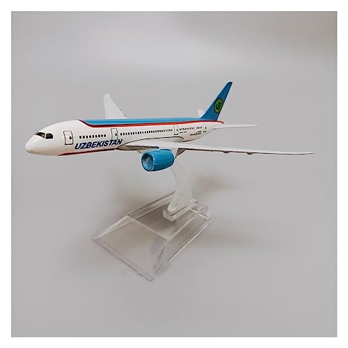 PENGJ Ferngesteuertes Flugzeug UZBEKISTAN Airlines Boeing 787 B787 Flugzeug Modell Airways Flugzeug Modell Stand Flugzeug Kinder Geschenke 16 cm von PENGJ