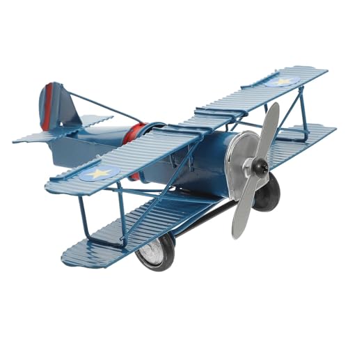 PENGJ Ferngesteuertes Flugzeug Vintage Metall Flugzeug Modell Retro Eisen Flugzeug Home Kinderzimmer Hängende Dekoration Kinder Geschenk Sammlung(Blau) von PENGJ