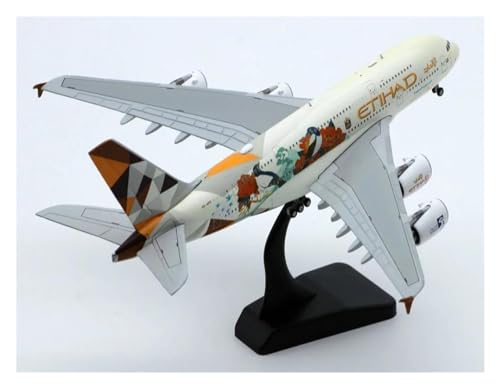 PENGJ Ferngesteuertes Flugzeug XX4278 JC Wings 1:400 ETIHAD Airways „Choose South Korea“ Airbus A380 Druckguss-Flugzeug Jet Modell A6-APD von PENGJ