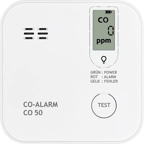 PENTATECH CO50 Kohlenmonoxid-Melder inkl. 10 Jahres-Batterie, mit internem Sensor batteriebetrieben von PENTATECH