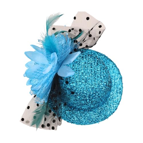 Fascinator mit Federn, Netz-Pailletten, Hut-Clip für Mottoparty, Hut-Clip mit Blumenkostüm, Kopfbedeckung, Rollenspiel, Requisiten, Fascinator, Haar Fascinator mit Federn, Netz-Pailletten, Hut-Clip für Mottoparty, Hut-Clip mit Blumenkostüm, Kopfbedeckung, Rollenspiel, Requisiten, Fascinator, Haar von PEPWE