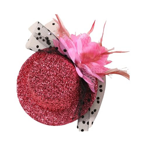 Fascinator mit Federn, Netz-Pailletten, Hut-Clip für Mottoparty, Hut-Clip mit Blumenkostüm, Kopfbedeckung, Rollenspiel, Requisiten, Fascinator, Haar Fascinator mit Federn, Netz-Pailletten, Hut-Clip für Mottoparty, Hut-Clip mit Blumenkostüm, Kopfbedeckung, Rollenspiel, Requisiten, Fascinator, Haar von PEPWE