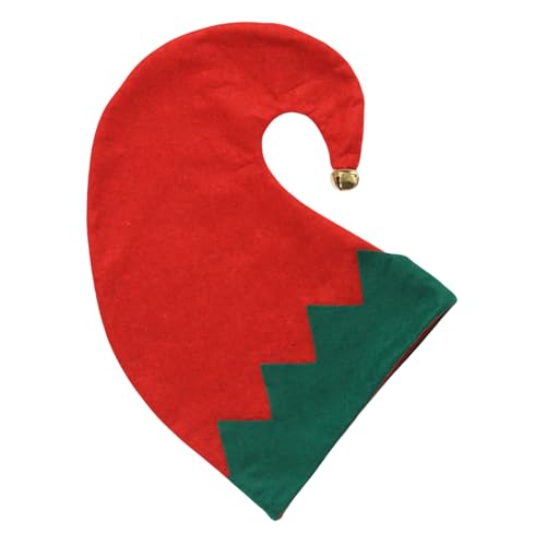 PEPWE Fröhlicher Elfenhut mit Glocken, Unisex, Weihnachts-Kopfbedeckung, Baggy Slouch-Kappen, schelmische Elfen, Kindermützen, Jungen PEPWE Fröhlicher Elfenhut mit Glocken, Unisex, Weihnachts-Kopfbedeckung, Baggy Slouch-Kappen, schelmische Elfen, Kindermützen, Jungen von PEPWE