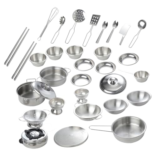 PERSELOSO 1 Satz 32 Stück Küchenspielzeug für geschirrset kinderküche Kitchen Set for Küchenspielzeug Set küchengeräte haushaltswaren Besteck von PERSELOSO