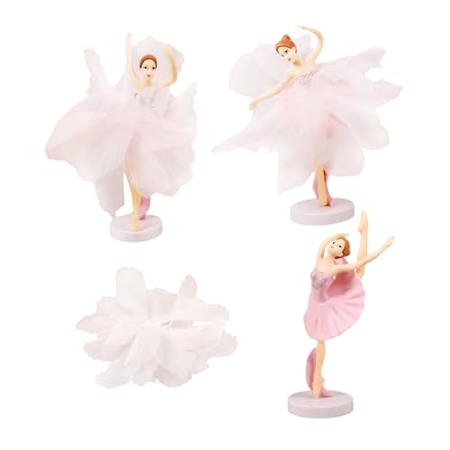 PERSELOSO 1 Satz 6 Stk Ballettmädchen-ornamente Thematisiert Kernstück Ballerina-figur Hochzeit Ballerina-mittelstück Kleine Ballerinafiguren Ballerina-statue Kuchenkugeln Rosa Plastik von PERSELOSO