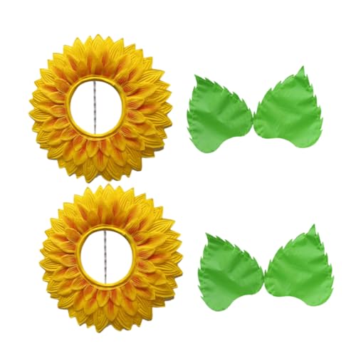 PERSELOSO 1 Satz Kopfschmuck Aus Sonnenblumen Cosplay Kostüm Kopfbedeckung Lustige Kot-kopfbedeckung Floraler Kopfschmuck Sonnenblumenkopfbedeckung Blumen Kostüm Kopfbedeckung Seidentuch von PERSELOSO