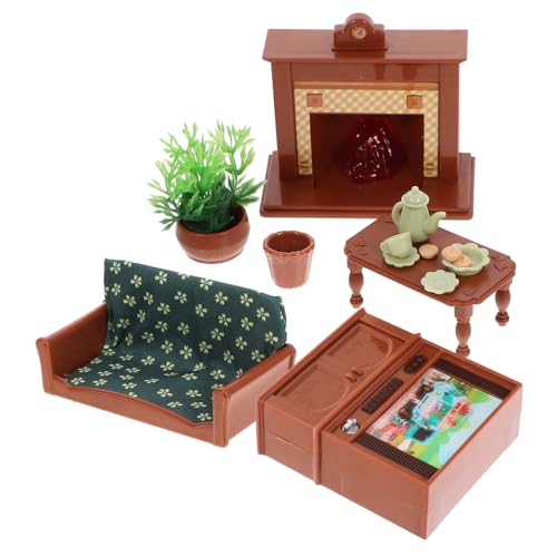 PERSELOSO 1 Satz Mini-spielzeugset Winzige Hausdekorationen Layout Der Puppenhausszene Mini-hausverzierung Miniatur-landschaftsornament Miniaturen Zum Basteln Miniaturvorräte Brown Plastik von PERSELOSO