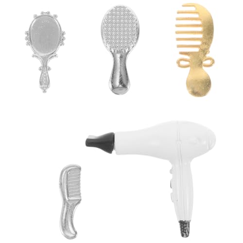 PERSELOSO 1 Set Miniatur-haarstyling-Set Für Puppenhäuser, Puppenhaus, Vorgetäuschte Haarpflege-zubehör, Mädchen-Rollenspiel, Haar-Styling-Werkzeug, Haarpflege-zubehör von PERSELOSO