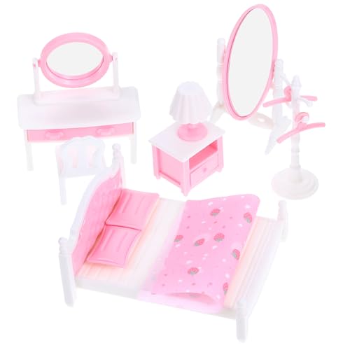 PERSELOSO 1 Set Miniaturmöbel Modell Puppenhaus Mini Möbel Puppenhaus Szenenlayout Mini Puppenmöbel Mini Dekoration Miniatur Möbel Ornament Rosa Abs von PERSELOSO