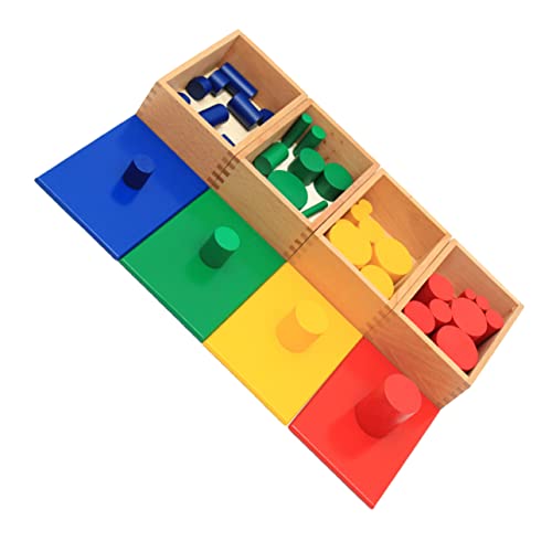 PERSELOSO 1 Set Pädagogisches Sensorisches Lehrspielzeug Für Kinderspielzeug Für Babys Für Kleinkinder Bausteine ​​Für Kleinkinder Pädagogisches Zylinderspielzeug Aus Holz von PERSELOSO