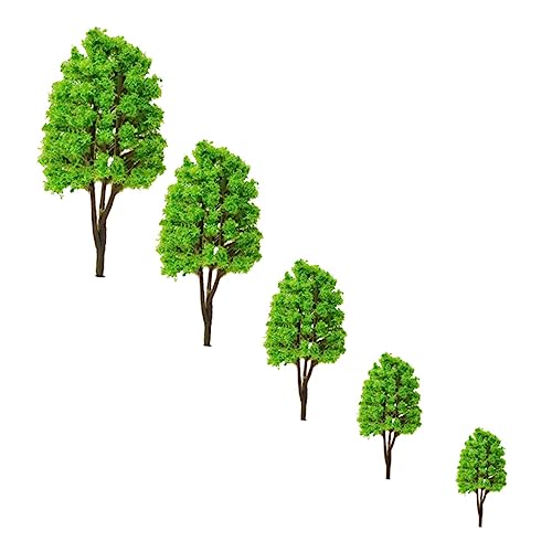 PERSELOSO 10pcs Emulated Small Tree Model Sandtisch Layout Schmuck (grün 5 Größen) von PERSELOSO