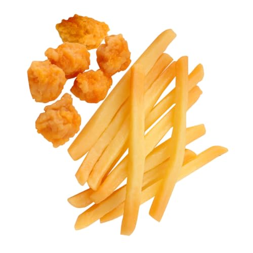 PERSELOSO 16 Stück Realistische Pommes-Frites-Simulation, Gefälschte Lebensmittel Für Kinder, Zum Rollenspiel, Heimdekoration, Fotografie-Requisiten, Simulierte Frittierte Lebensmittel von PERSELOSO