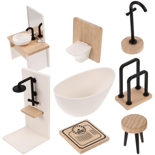 PERSELOSO Miniatur Puppenhaus Badezimmer 1:12 aus Stück Zubehör für Fantasievolles Spielen Puppenhaus Dekoration PERSELOSO Miniatur Puppenhaus Badezimmer 1:12 aus Stück Zubehör für Fantasievolles Spielen Puppenhaus Dekoration von PERSELOSO