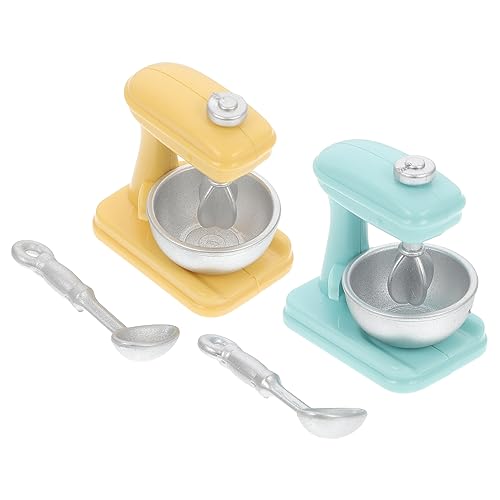 PERSELOSO 2 Sätze Mixer-Modell Miniatur-Mixer- Miniaturspielzeug Dekoration Der Küchenszene Mini-hausaccessoire Mini- Für Haushaltsgeräte Kindergeschenk Kinderspielzeug Abs von PERSELOSO