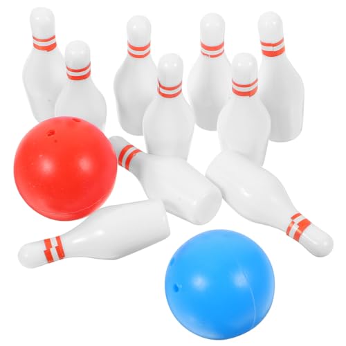 PERSELOSO 2 Sätze -bowlingkugel Miniatur Dinge Blase Kleines Hauszubehör Mini-Bowling-verzierung Mini-hausverzierung Verzierung Bowling Mini-Bowling-Modell Mini-Modell Harz von PERSELOSO