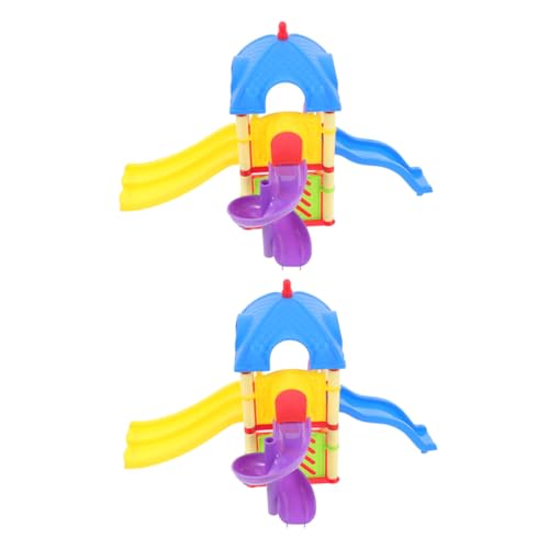 PERSELOSO 2 Stück Puppenhaus-zubehör, Mini-Spielplatz, Ornament, Kinderspielhaus, Rutsche, Modell, Mini-rutsche, Spielzeug, Miniatur-rutsche, Spielzeug, Modell, von PERSELOSO