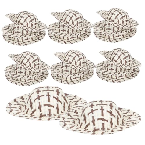 PERSELOSO 20 Stück Teiliges Miniatur Gewebte Strohhüte Dunkelbraun für Puppen DIY Bastelbedarf Handgefertigte Kleine Hüte für Puppendekoration Leicht und Robust PERSELOSO 20 Stück Teiliges Miniatur Gewebte Strohhüte Dunkelbraun für Puppen DIY Bastelbedarf Handgefertigte Kleine Hüte für Puppendekoration Leicht und Robust von PERSELOSO