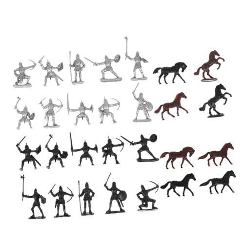 PERSELOSO 28 Stück Teiliges Mittelalterliches Soldaten Spielset aus Kunststoff Inklusive Soldaten Pferden und Reitern Detaillierte Modelle für Pädagogisches Militärspielzeug für Jungen und PERSELOSO 28 Stück Teiliges Mittelalterliches Soldaten Spielset aus Kunststoff Inklusive Soldaten Pferden und Reitern Detaillierte Modelle für Pädagogisches Militärspielzeug für Jungen und von PERSELOSO