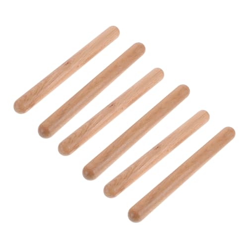 PERSELOSO 3 Paare Rhythmusklötze aus Massivem Hartholz Natürliche Farbe Percussion Sticks für Anfänger Musikunterricht zur des Rhythmusgefühls PERSELOSO 3 Paare Rhythmusklötze aus Massivem Hartholz Natürliche Farbe Percussion Sticks für Anfänger Musikunterricht zur des Rhythmusgefühls von PERSELOSO